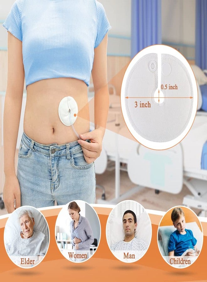 KAVIL Feeding Tube Pad G Tubes Button Pads Holder Covers Peg Tube Supplies Catheter Support Peritoneal Abdominal Dialysis Extra Soft and Absorbent Pads (12 Pack) - Image 2